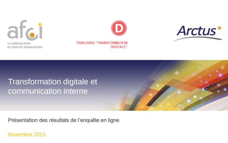étude sondage transformation digitale interne